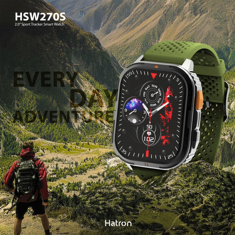 ساعت هوشمند 2 اینچی هترون مدل HSW270S با بند سیلیکونی