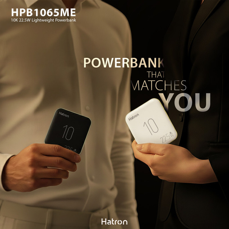 پاوربانک 22.5 وات هترون مدل HPB1065ME ظرفیت 10هزار میلیآمپرساعت