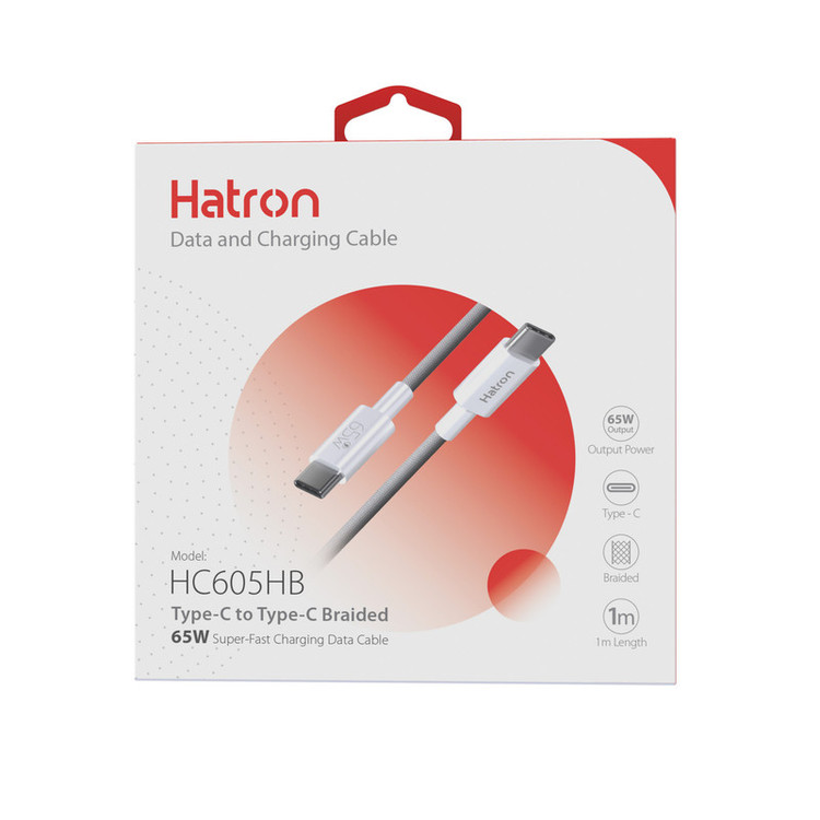 کابل تبدیل USB-C هترون مدل HC605HB طول 1 متر