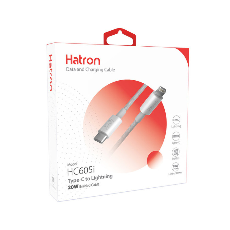 کابل تبدیل USB به لایتنینگ هترون مدل HC605i طول 1متر