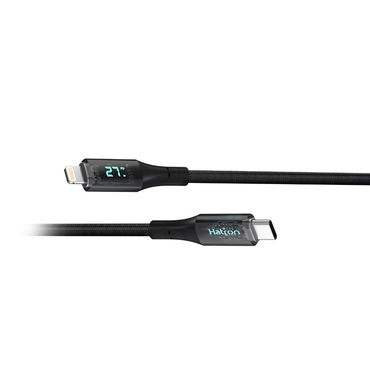 کابل تبدیل USB-C به لایتنینگ هترون مدل HC612IDB طول 1 متر