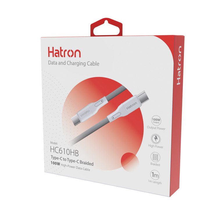کابل USB-C هترون مدل HC610HB طول 1 متر