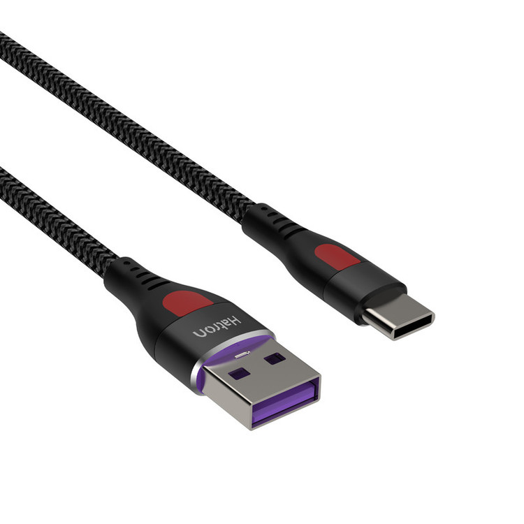 کابل USB به USB-C هترون مدل HC303HB طول 1 متر