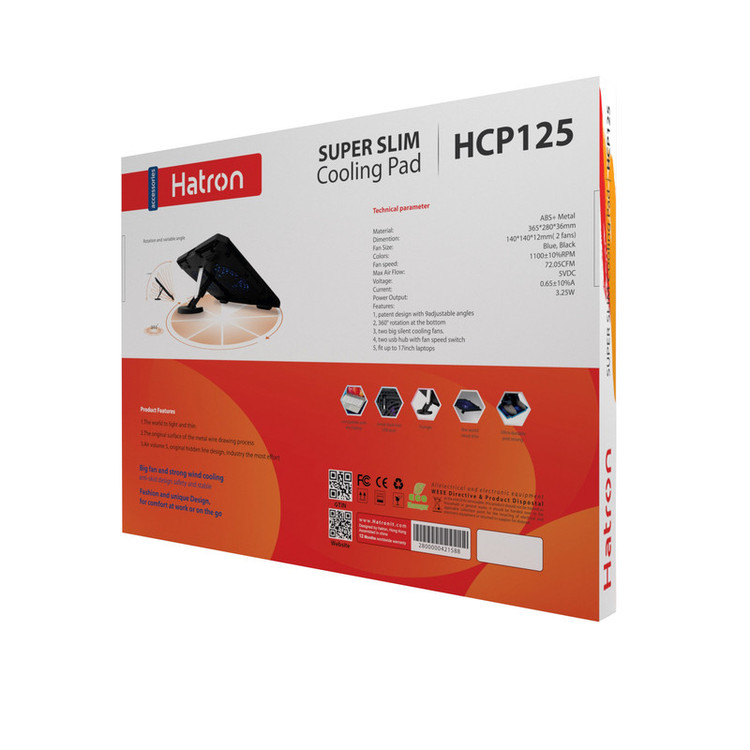 پایه خنک کننده لپ تاپ هترون مدل HCP125
