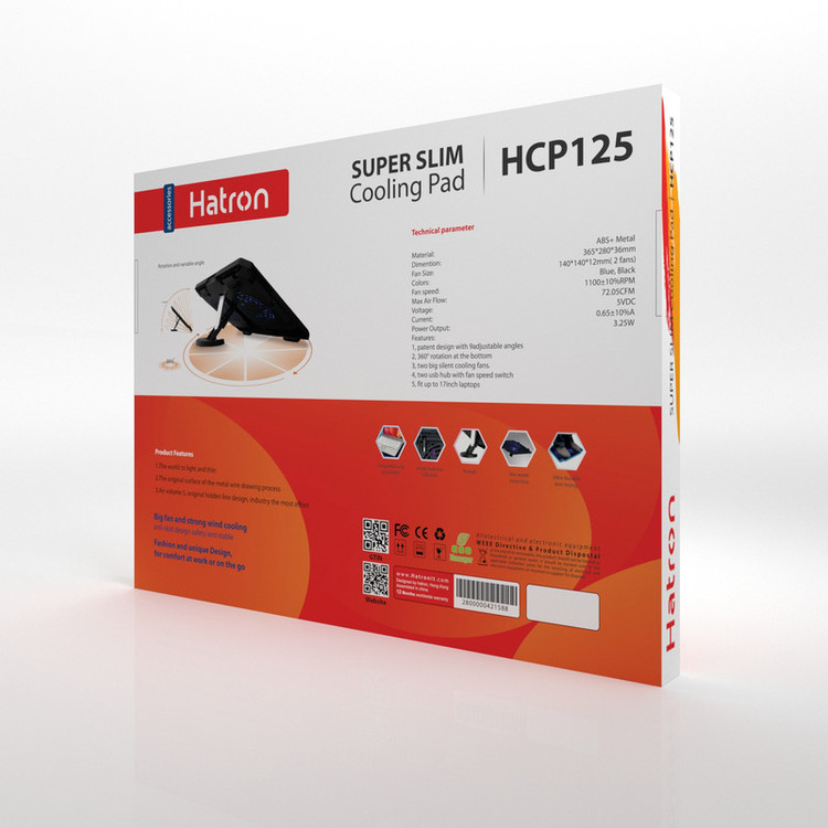 پایه خنک کننده لپ تاپ هترون مدل HCP125