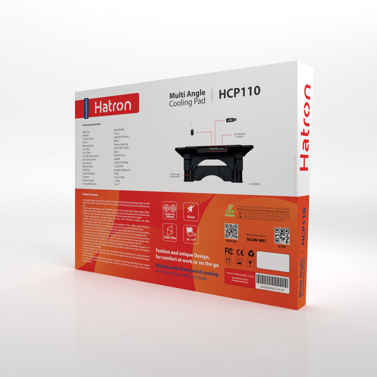 پایه خنک کننده لپ تاپ هترون مدل HCP110