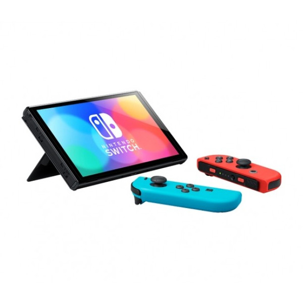 کنسول بازی هیبریدی نینتندو مدل Switch - OLED Neon Blue and Neon Red ظرفیت 64 گیگابایت