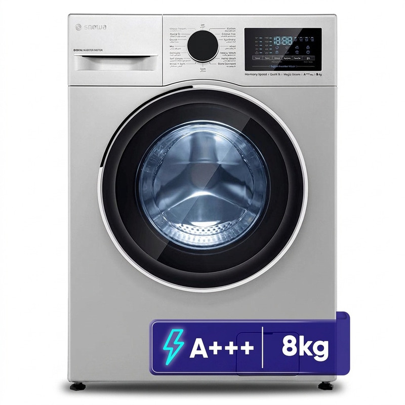 ماشین لباسشویی 8 کیلوگرم اتوماتیک اسنوا مدل SWM-B80S