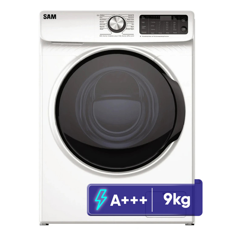 ماشین لباسشویی 9 کیلوگرم اتوماتیک سام مدل DD-P1480/W