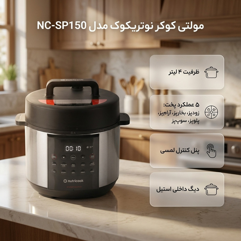 مولتی کوکر 4 لیتری نوتریکوک مدل NC-SP150