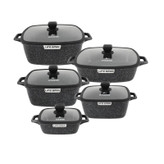 سرویس قابلمه و تابه گرانیتی 10 پارچه لایف اسمایل مدل SPHM-S-GL