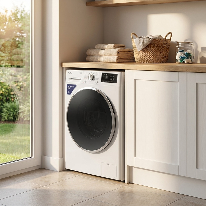 ماشین لباسشویی 9 کیلوگرم اتوماتیک جی پلاس مدل GWM-R909W