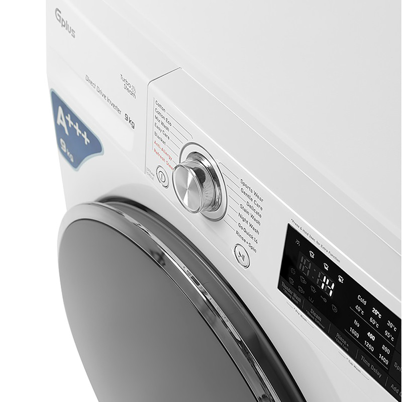 ماشین لباسشویی 9 کیلوگرم اتوماتیک جی پلاس مدل GWM-R909W