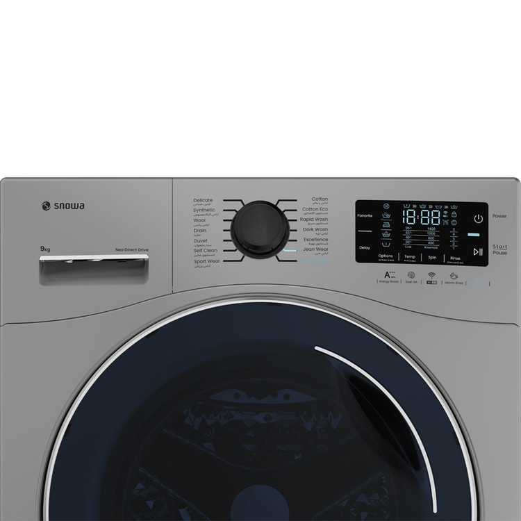ماشین لباسشویی 9 کیلوگرم اتوماتیک اسنوا مدل SNW-9050S