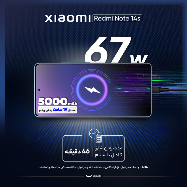 گوشی موبایل شیائومی مدل Redmi Note 14s دو سیم کارت ظرفیت 256 گیگابایت و رم 8 گیگابایت