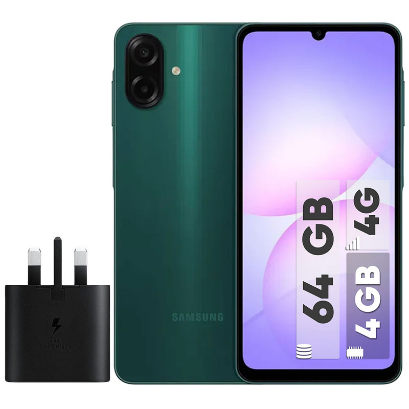 گوشی موبایل سامسونگ مدل Galaxy A07 دو سیم کارت ظرفیت 64 گیگابایت و رم 4 گیگابایت به همراه شارژر 25 وات سامسونگ