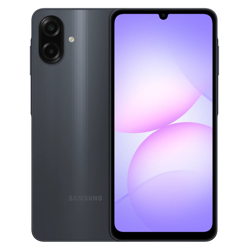 گوشی موبایل سامسونگ مدل Galaxy A07 دو سیم کارت ظرفیت 128 گیگابایت و رم 4 گیگابایت - به همراه شارژر 25 وات سامسونگ، 2 عدد قاب و 1 عدد محافظ صفحه نمایش