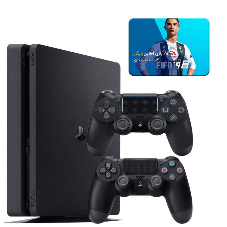 کنسول بازی سونی مدل Playstation 4 Slim ریجن 2 کد CUH-2216B ظرفیت 1 ترابایت به همراه 20 عدد بازی
