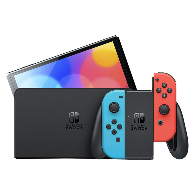 کنسول بازی هیبریدی نینتندو مدل Switch - OLED Neon Blue and Neon Red ظرفیت 64 گیگابایت