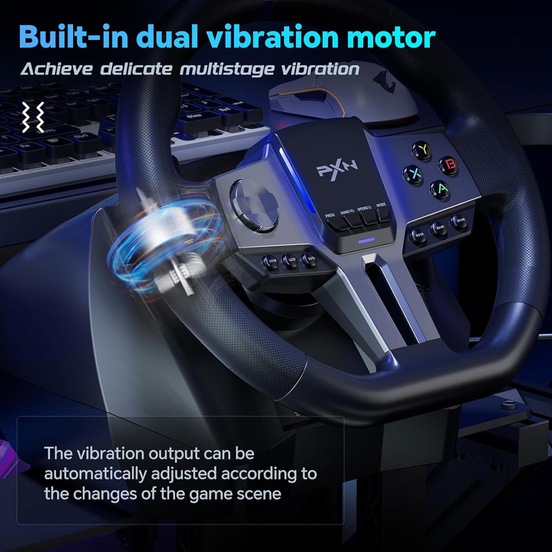 گجت دسته فرمان بازی پی ایکس ان مدل V9 Gen2