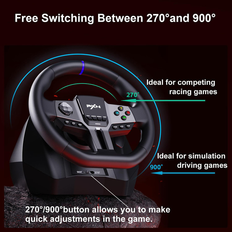 گجت دسته فرمان بازی پی ایکس ان مدل V9 Gen2