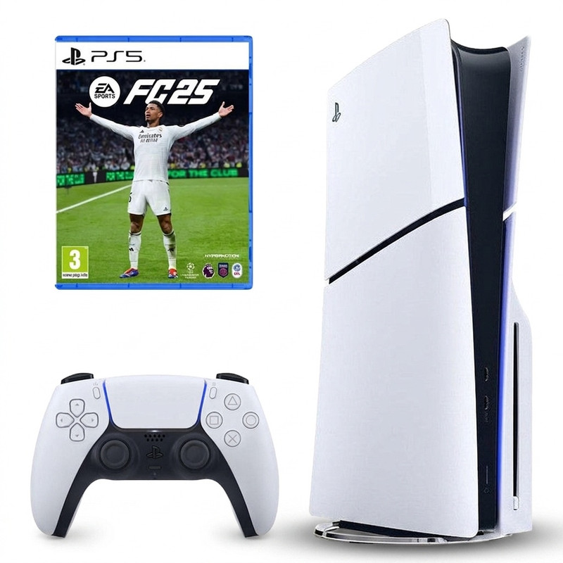 کنسول بازی سونی مدل PlayStation 5 Slim ظرفیت یک ترابایت ریجن اروپا 2016A به همراه بازی EA Sports FC 25