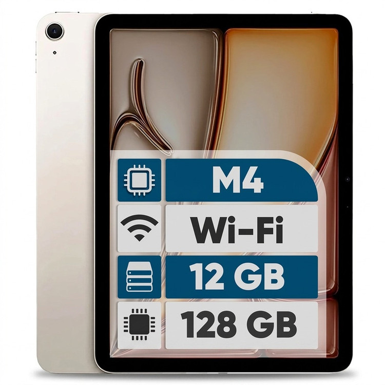 تبلت 13 اینچ اپل مدل iPad Air 2026 M4 Wi-Fi ظرفیت 128 گیگابایت و رم 12 گیگابایت، رزولوشن دوربین اصلی ۱۲ مگاپیکسل، پشتیبانی از قلم و کیبورد