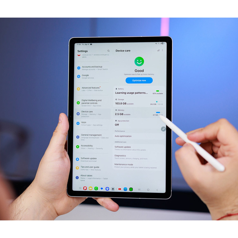 تبلت ۱۰.۹ اینچ سامسونگ مدل Galaxy Tab S10 FE Wi-Fi ظرفیت 256 گیگابایت و رم 12 گیگابایت