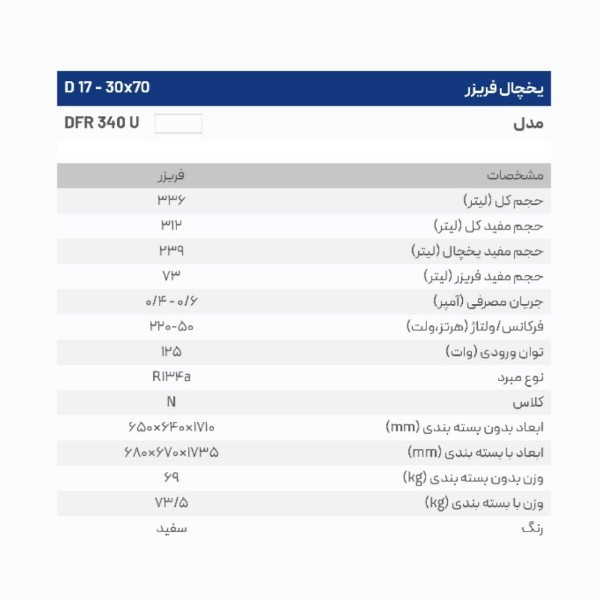 یخچال وفریزر ۱۷ فوت سی یلو مدل D17