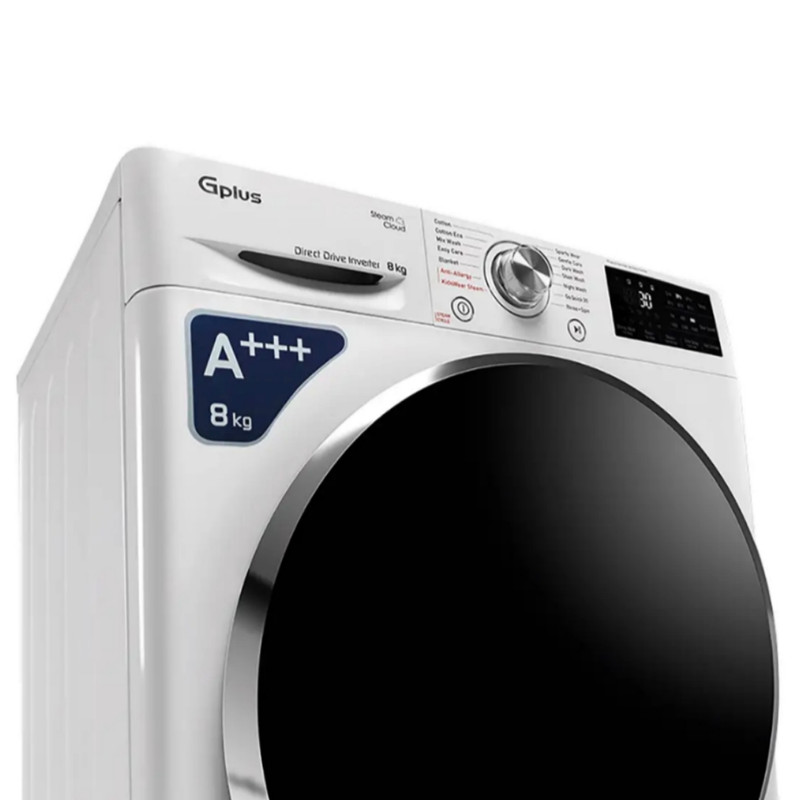 ماشین لباسشویی 8 کیلویی اتوماتیک جی پلاس مدل GWM-R808WN