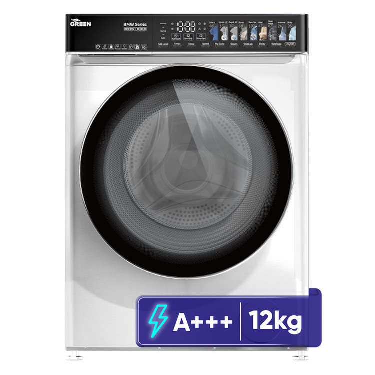 ماشین لباسشویی 12 کیلوگرم اتوماتیک گرین مدل GWM120DD1200BMW-W