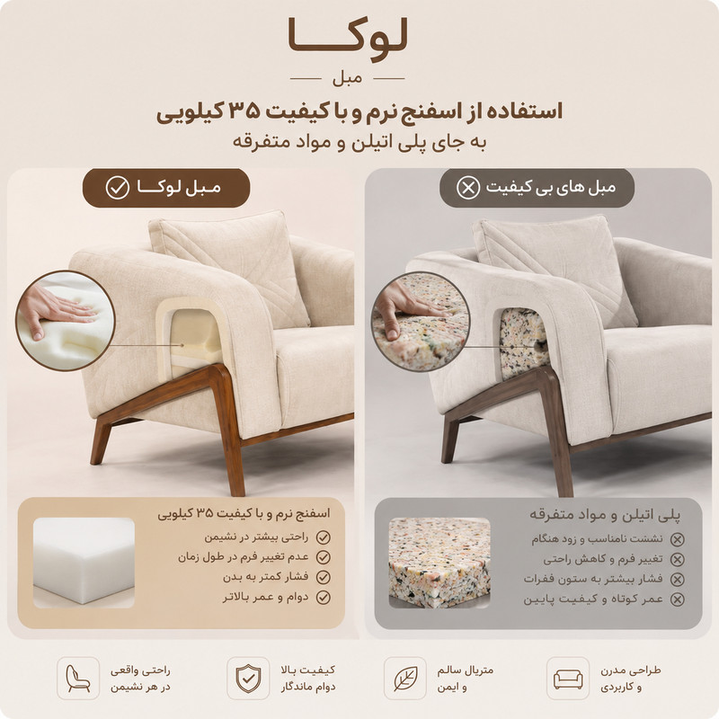 مبل راحتی 8 نفره لوکا مبل مدل اسکالا