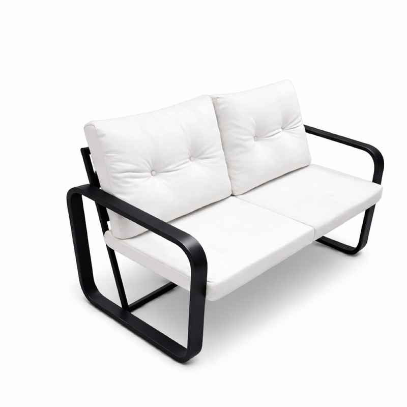 مبل راحتی چهار نفره با روکش پارچه و پایه فلز مدل آلا