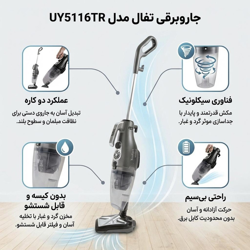 جاروبرقی تفال مدل UY5116TR