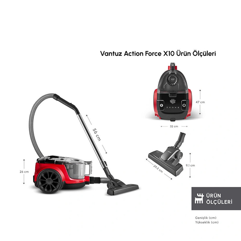 جاروبرقی 899 وات کاراجا مدل Vantuz Action Force X10