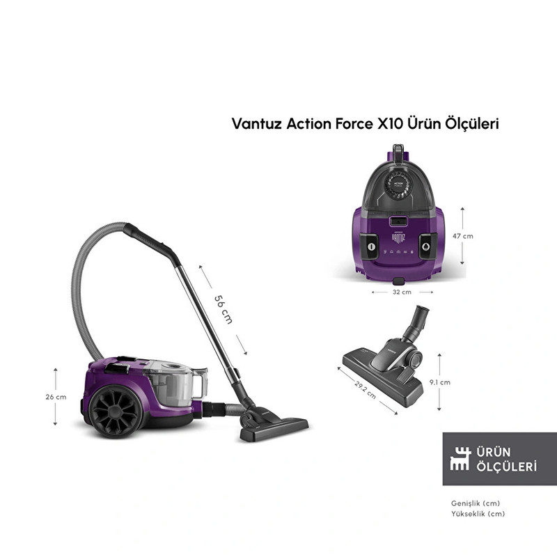 جاروبرقی 899 وات کاراجا مدل Vantuz Action Force X10