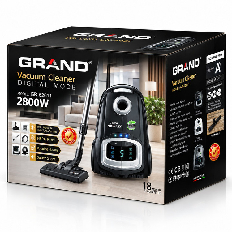 جاروبرقی 2800 وات گرند مدل GR-62611