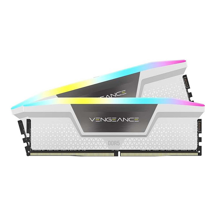 رم دسکتاپ DDR5 کورسیر مدل VENGEANCE RGB ظرفیت 64 گیگابایت دو کاناله 6000 مگاهرتز CL40 با هیتسینک خنککننده و ماژول U-DIMM دو عدد 32 گیگابایتی