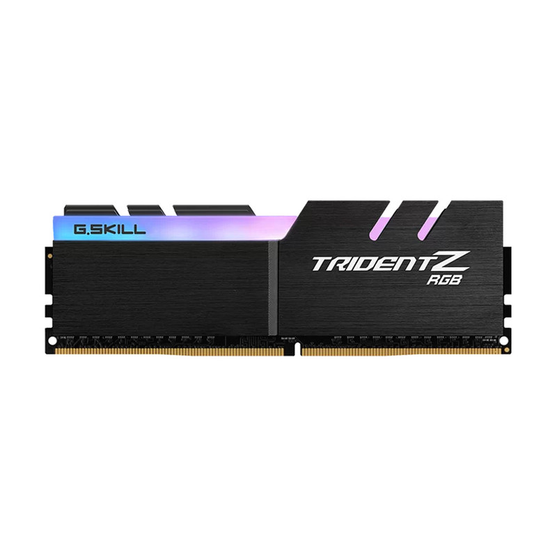 رم دسکتاپ DDR4 دوکاناله فرکانس 3600 مگاهرتز تایمینگ CL18 جی اسکیل مدل TridentZ RGB ظرفیت 32 گیگابایت هیتسینک دار، پشتیبانی از Intel XMP