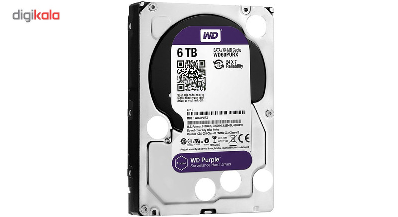 هارددیسک اینترنال وسترن دیجیتال مدل Purple WD60PURX ظرفیت 6 ترابایت