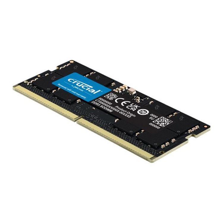 رم لپتاپ کروشیال مدل CT16 DDR5 تک کاناله 16 گیگابایت فرکانس 4800 مگاهرتز تایمینگ CL40 ولتاژ کاری 1.1 ولت نوع SO-DIMM