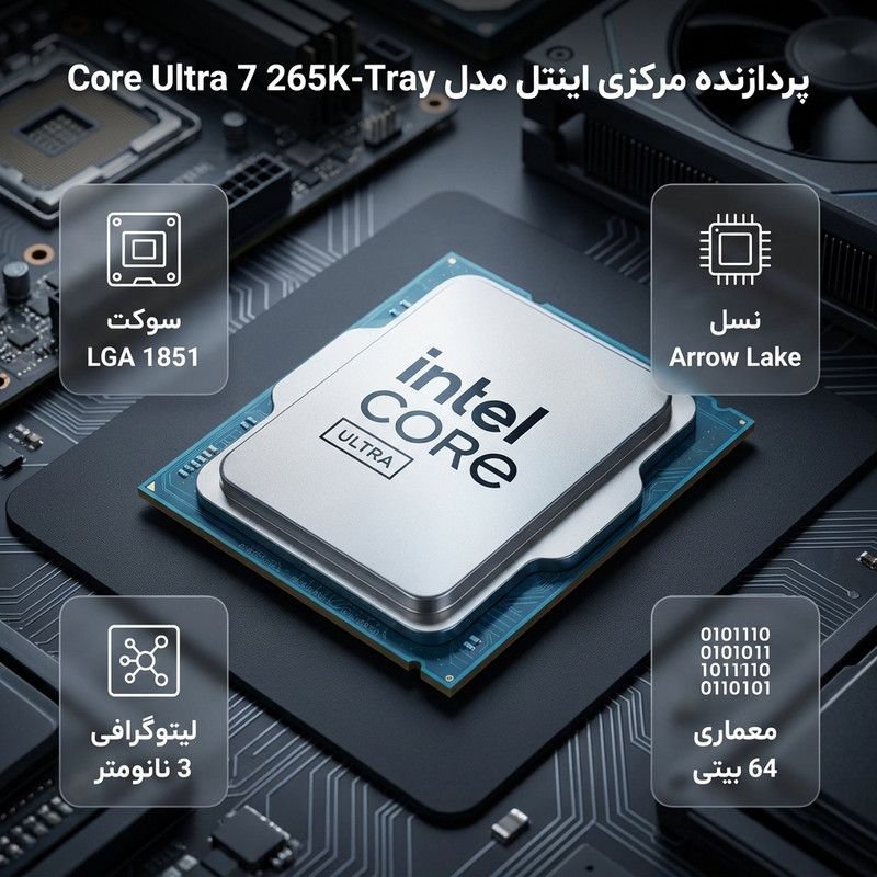 پردازنده مرکزی اینتل مدل Core Ultra 7 265K-Tray