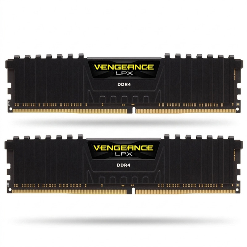 رم دسکتاپ کورسیر مدل Vengeance LPX DDR4 دو کاناله 32 گیگابایت 3200 مگاهرتز CL16 با هیتسینک آلومینیومی و پشتیبانی از XMP 2.0 برای اورکلاکینگ پایدار و خنککنندگی بهینه