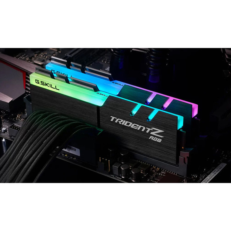 رم دسکتاپ DDR4 دو کاناله 3200 مگاهرتز CL16 جی اسکیل سری TRIDENT Z RGB ظرفیت 32 گیگابایت بسته دو عددی