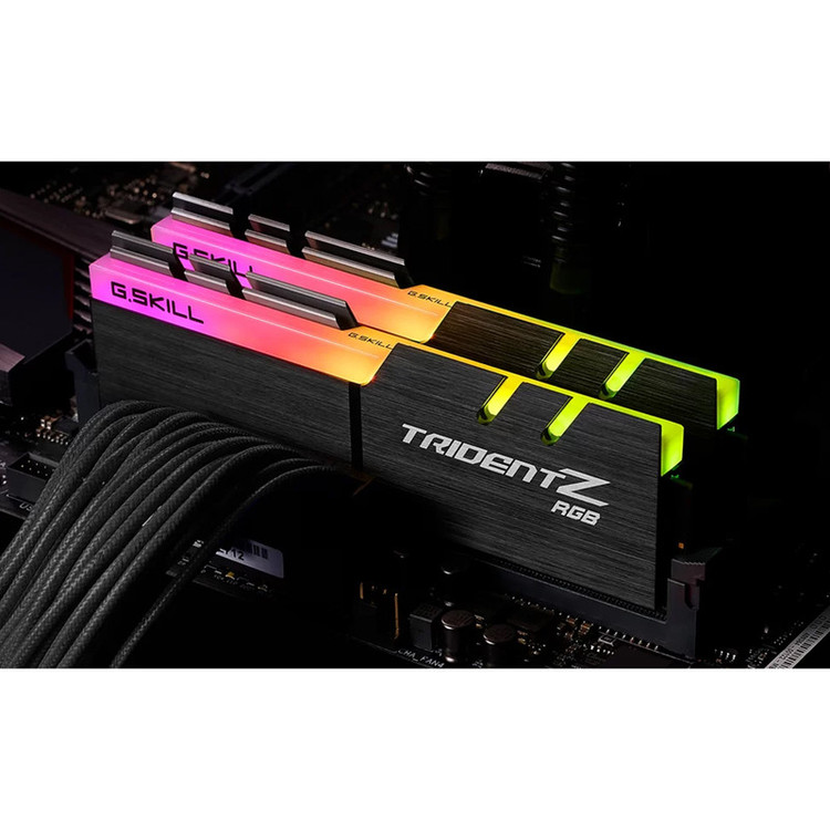 رم دسکتاپ DDR4 دو کاناله 3200 مگاهرتز CL16 جی اسکیل سری TRIDENT Z RGB ظرفیت 32 گیگابایت بسته دو عددی