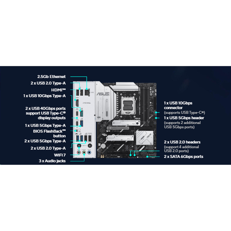 مادربرد ایسوس مدل PRIME X870-P WIFI