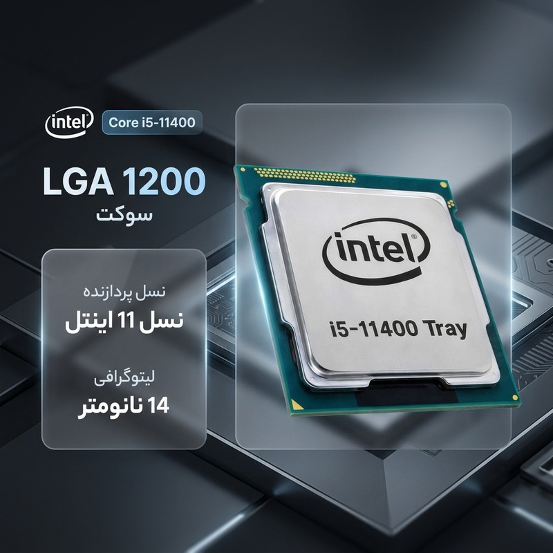 پردازنده مرکزی اینتل مدل Core i5 11400-Tray