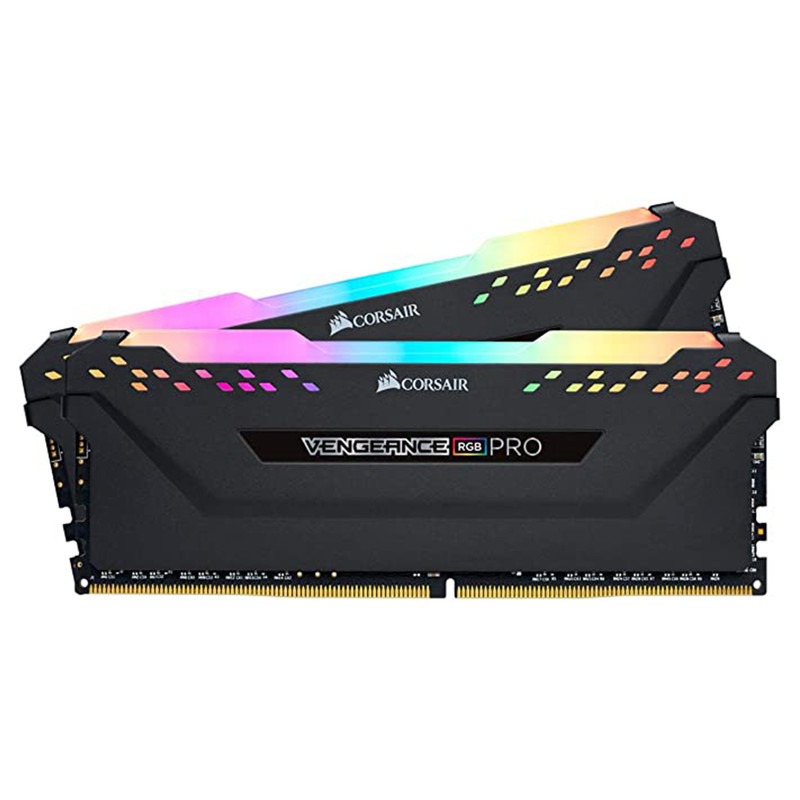 رم دسکتاپ کورسیر مدل VENGEANCE RGB PRO DDR4 دو کاناله ظرفیت 64 گیگابایت سرعت 3200 مگاهرتز تایمینگ CL16 با سیستم خنککننده هیتسینک