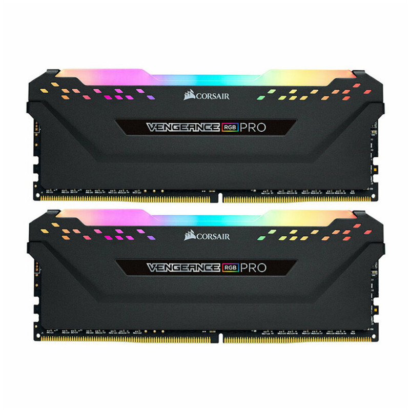 رم دسکتاپ کورسیر مدل VENGEANCE RGB PRO DDR4 دو کاناله ظرفیت 64 گیگابایت سرعت 3200 مگاهرتز تایمینگ CL16 با سیستم خنککننده هیتسینک