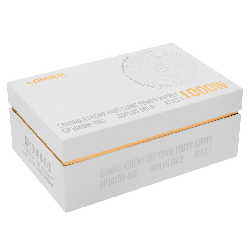 منبع تغذیه کامپیوتر 1000W وات گرین مدل GP1000B-GXD White (ATX 3.1)